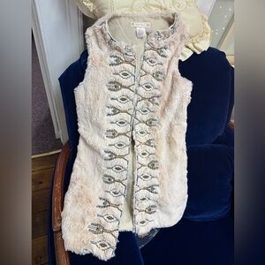 Flying Tomato Cream Embroidered Vest